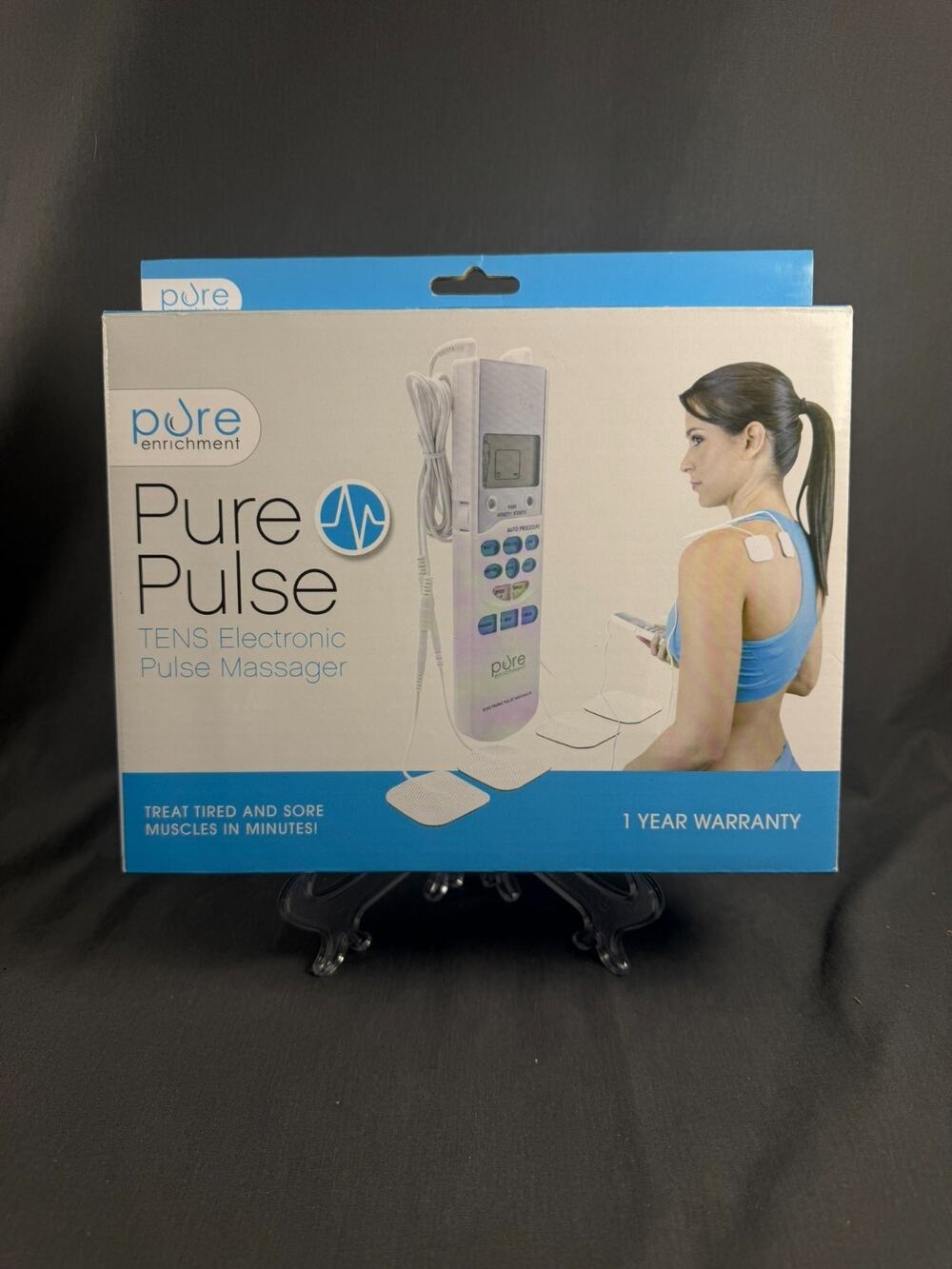 Pure Enrichment PurePulse TENS Electronic Pulse Massager Complete Box